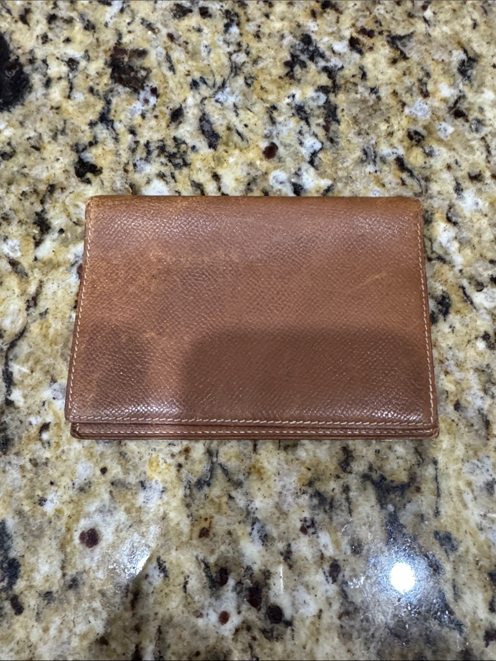 Hermes Brown Leather Wallet, Bifold with Card Pockets